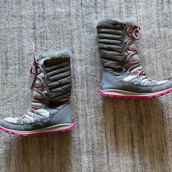 Sorel Whitney Lace NY1895 Pink Ice Tall Boot Y6 - Picture 5 of 8